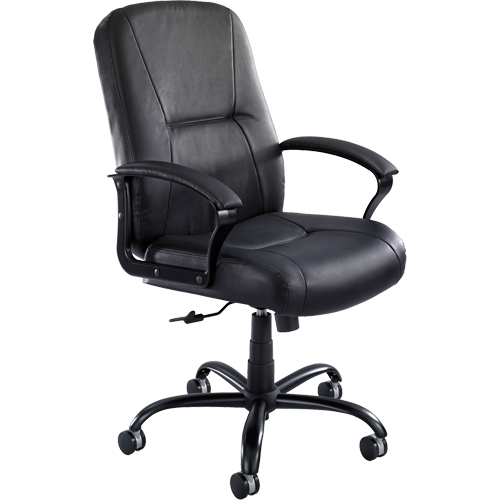 Serenity Big & Tall Chair, Leather, Black, 500 lbs. Capacity Superchem Industries