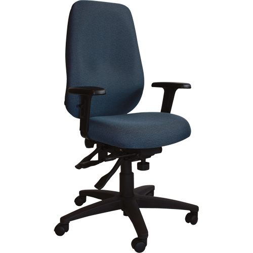 Chaises ergonomiques de s&eacute;rie petite Cierra, Tissu, Bleu, Capacit&eacute; 300 lb Superchem Industries