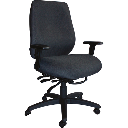 Cierra Heavy Duty Ergonomic Chairs, Fabric, Black, 400 lbs. Capacity Superchem Industries