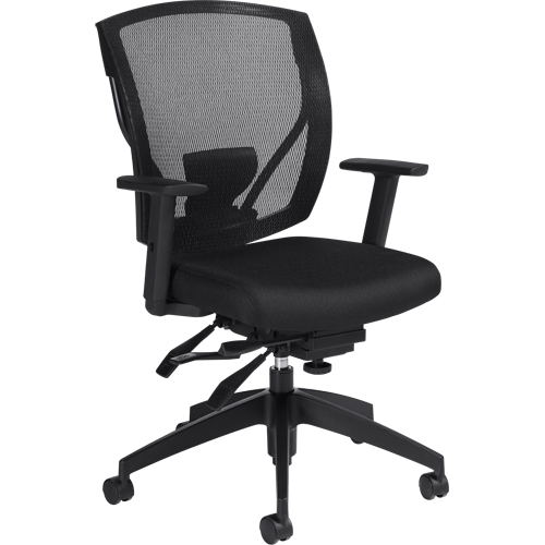 Chaises &agrave; bras Multi-Tilter, Tissu, Noir, Capacit&eacute; 300 lb Superchem Industries