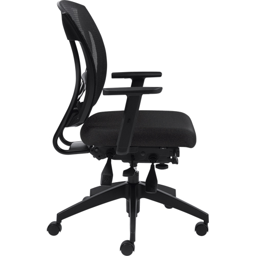 Multi-Tilter Arm Chairs, Fabric, Charcoal, 300 lbs. Capacity Superchem Industries