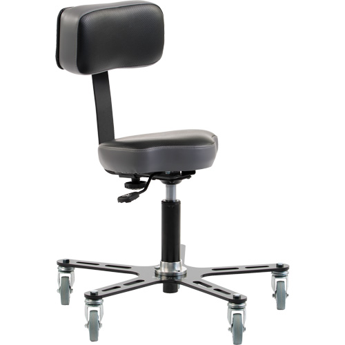 SF150 Ergonomic Chair, Vinyl Seat, Black Superchem Industries