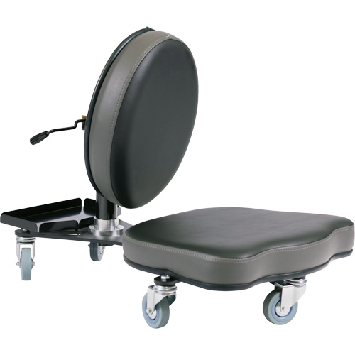 Flex Ergonomic Chair, Vinyl, Black/Grey Superchem Industries