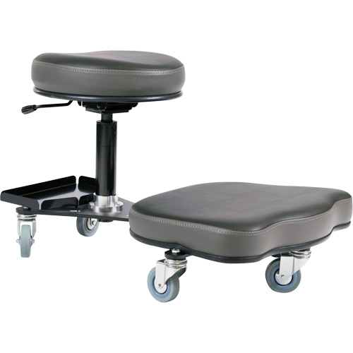 Flex Ergonomic Chair, Vinyl, Black/Grey Superchem Industries