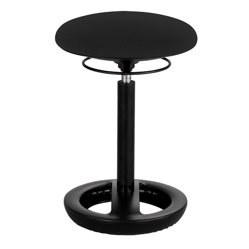 Twixt Ergonomic Chair, Stationary, Adjustable, 17" - 22", Polyester Mesh Seat, Black Superchem Industries