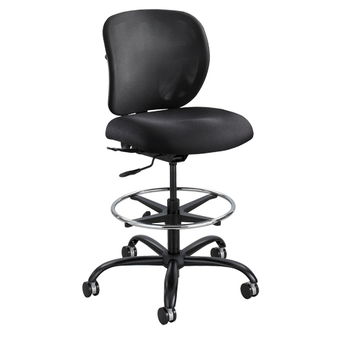 Vue Heavy-Duty Stool, Nylon, Black, 350 lbs. Capacity Superchem Industries