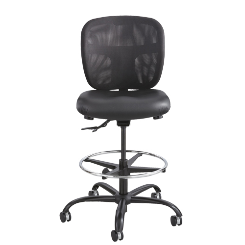 Vue Heavy-Duty Stool, Vinyl, Black, 350 lbs. Capacity Superchem Industries