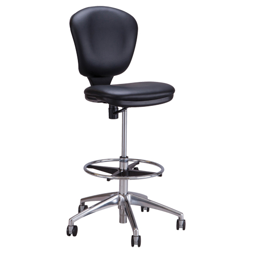 Chaise &agrave; hauteur ajustable Metro, Vinyle, Noir, Capacit&eacute; 250 lb Superchem Industries