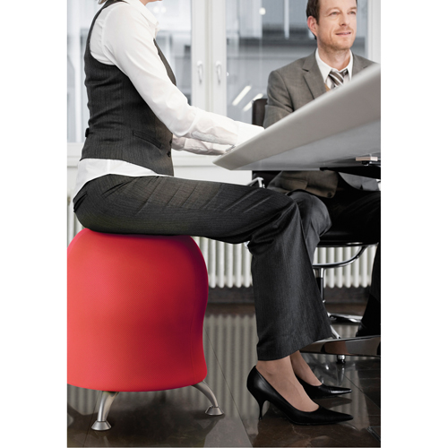Chaise sph&eacute;rique Zenergy, Tissu, Rouge, Capacit&eacute; 250 lb Superchem Industries