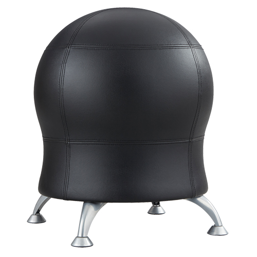 Zenergy Ball Chair, Vinyl, Black, 250 lbs. Capacity Superchem Industries