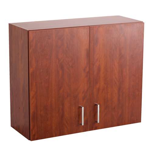 Modular Wall Cabinet, 30" H x 36" W x 15" D, 1 Shelves, Melamine, Mahogany Superchem Industries