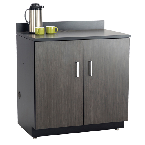 Armoire modulaire de base, M&eacute;lamine, 2 Tablettes, 39" h x 36" la x 25" P, Nuit d'Asie/noir Superchem Industries