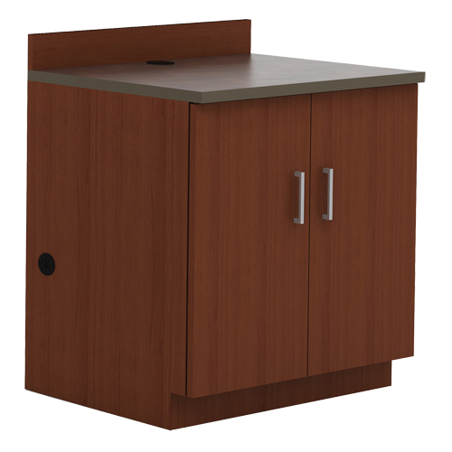 Modular Base Cabinet, Melamine, 2 Shelves, 39" H x 36" W x 25" D, Mahogany Superchem Industries