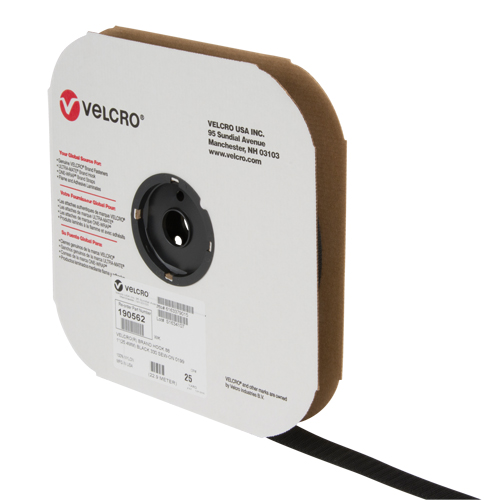 Ruban d'attaches, Crochet, 25 vg x 1", Cousu, Noir Superchem Industries