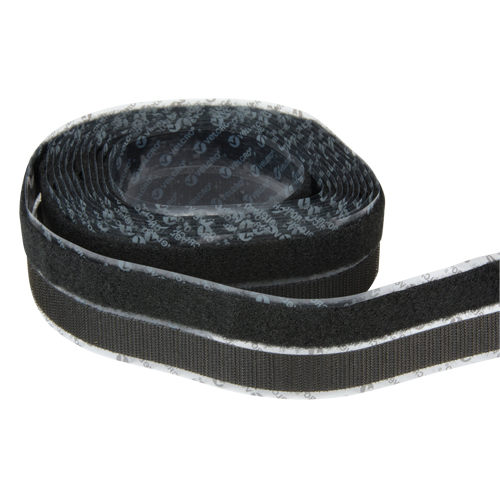 Fastener, Hook & Loop, 15' x 3/4", Adhesive, Black Superchem Industries