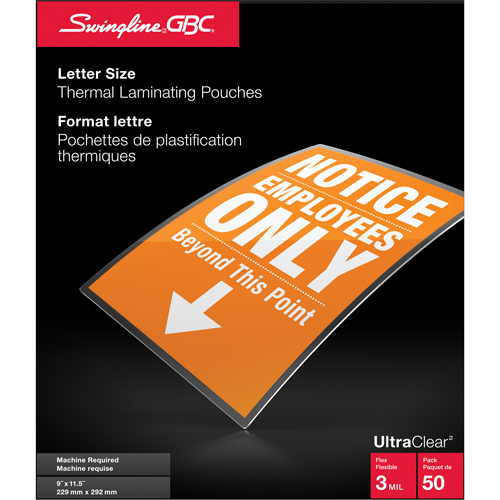 Swingline UltraClear Laminating Letter Pouches Superchem Industries