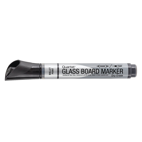 Premium Glass Dry-Erase Markers, Black, Bullet Tip Superchem Industries