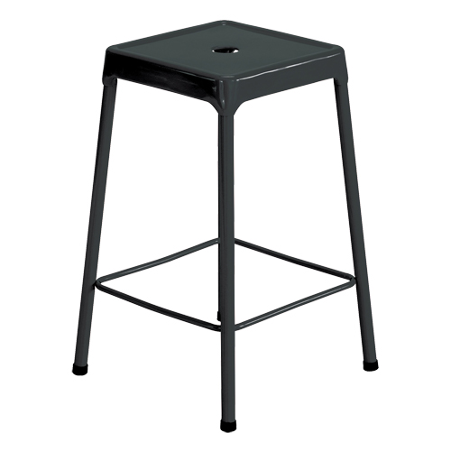 Tabouret en acier pour comptoir Safco, Stationnaire, Fixe, 25", Acier Si&egrave;ge, Noir Superchem Industries