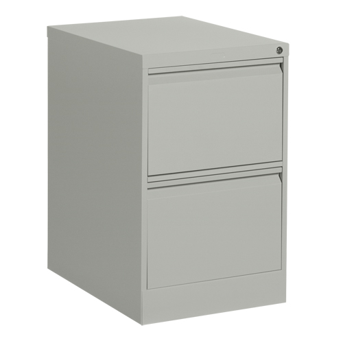 Vertical Filing Cabinet, Steel, 2 Drawers, 18-1/7" W x 25" D x 29" H, Grey Superchem Industries