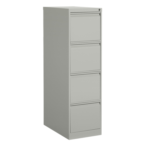 Vertical Filing Cabinet, Steel, 4 Drawers, 15-1/7" W x 25" D x 52" H, Grey Superchem Industries