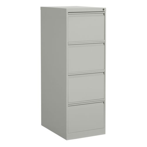 Vertical Filing Cabinet, Steel, 4 Drawers, 18-1/7" W x 25" D x 52" H, Grey Superchem Industries
