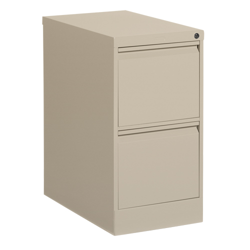 Vertical Filing Cabinet, Steel, 2 Drawers, 15-1/7" W x 25" D x 29" H, Beige Superchem Industries