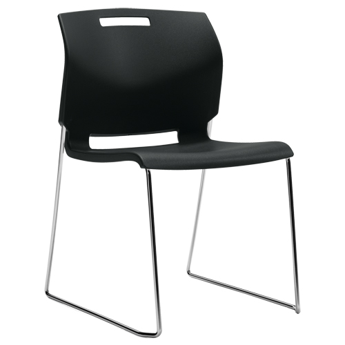 Chair, Plastic, 32-1/2" High, 300 lbs. Capacity, Black Superchem Industries