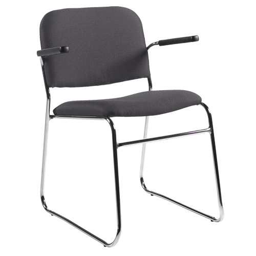 Chair, Fabric, 30" High, 200 lbs. Capacity, Black Superchem Industries