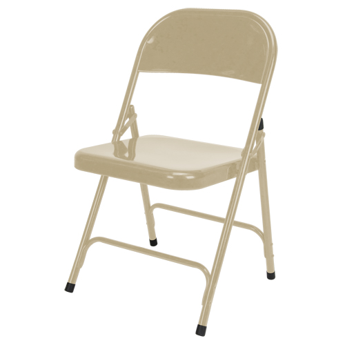 Chaise pliante, Acier, Beige, Capacit&eacute; 300 lb Superchem Industries