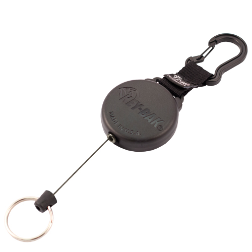 Securit Retractable Key Holder, Polycarbonate, 28" Cable, Carabiner Attachment Superchem Industries