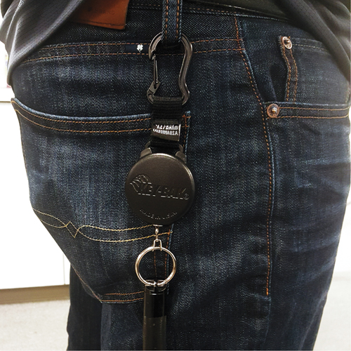 Securit Retractable Key Holder, Polycarbonate, 28" Cable, Carabiner Attachment Superchem Industries