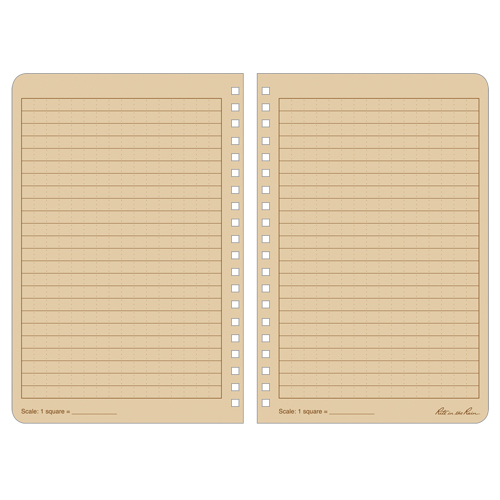 Side-Spiral Notebook, Soft Cover, Tan, 64 Pages, 4-5/8" W x 7" L Superchem Industries