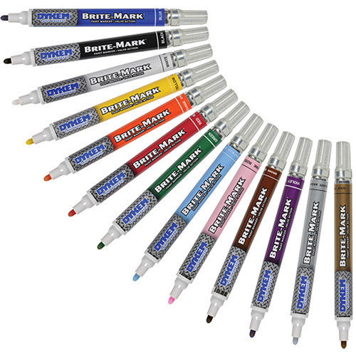 Marqueur &agrave; peinture moyen Brite-Mark, Liquide, Blanc Superchem Industries