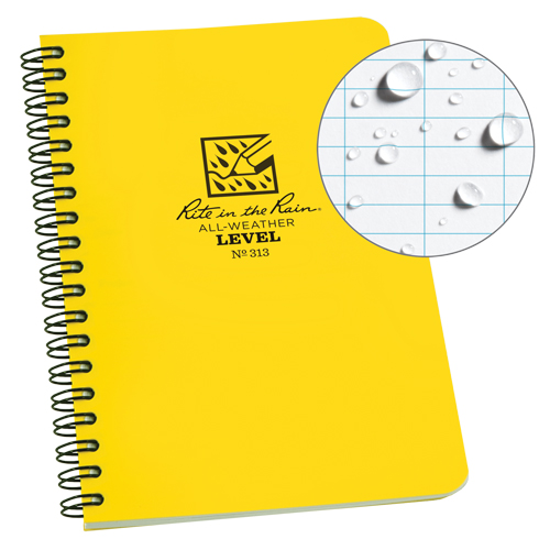 Carnet de notes de poche &agrave; spirale lat&eacute;rale, Couverture souple, Jaune, 64 Pages, 4-5/8" , 7"  Superchem Industries