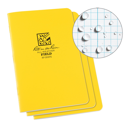 Notebook, Soft Cover, Yellow, 48 Pages, 4-5/8" W x 7" L Superchem Industries