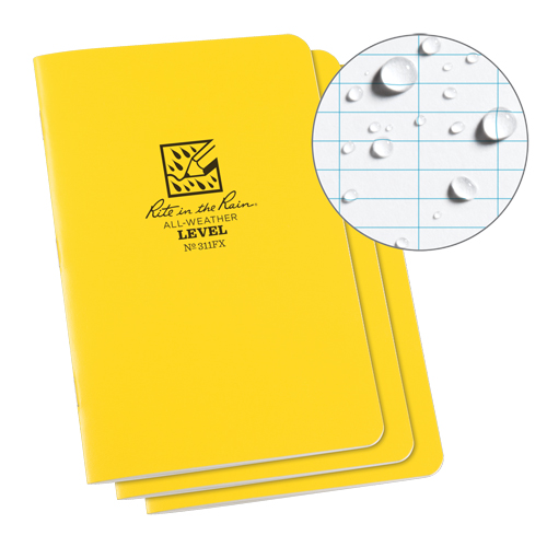 Carnet de notes, Couverture souple, Jaune, 48 Pages, 4-5/8" , 7"  Superchem Industries