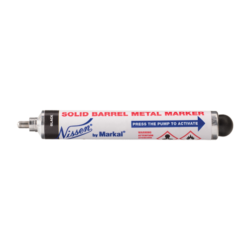 Solid Barrel Metal Marker, Black, Marker Superchem Industries