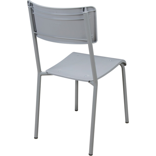 Ventura Stacking Chair, Polypropylene, 36" High, 300 lbs. Capacity, Grey Superchem Industries