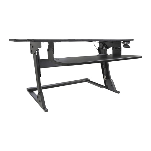 Poste de travail assis-debout Goya, Mod&egrave;le de bureau, 20" h x 42" la x 16" p, Noir Superchem Industries