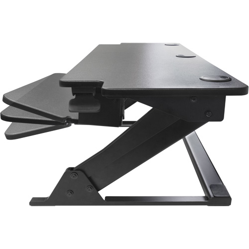 Poste de travail assis-debout Goya, Mod&egrave;le de bureau, 20" h x 42" la x 16" p, Noir Superchem Industries