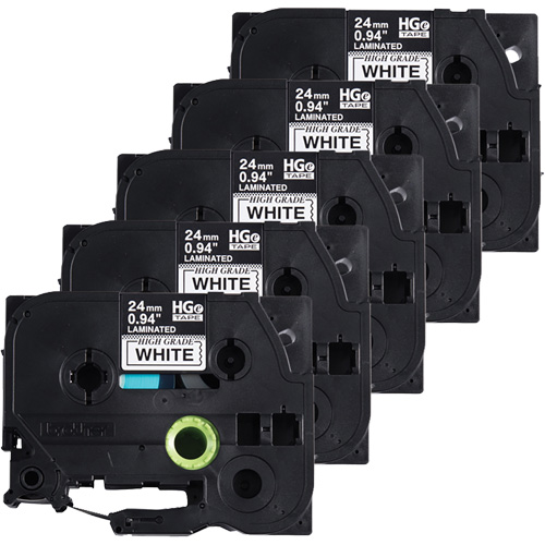 Laminated Tape, 24 mm x 8 m, Black on White Superchem Industries