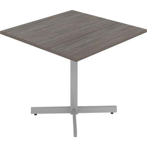 Tables de caf&eacute;t&eacute;ria, 36" lo x 36" la x 29-1/2" h, Dessus de 1", Stratifi&eacute;, Gris/Blanc Superchem Industries