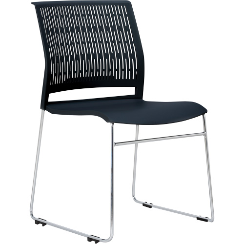 Activ Series Stacking Chairs, Polypropylene, 32-3/8" High, 275 lbs. Capacity, Black Superchem Industries