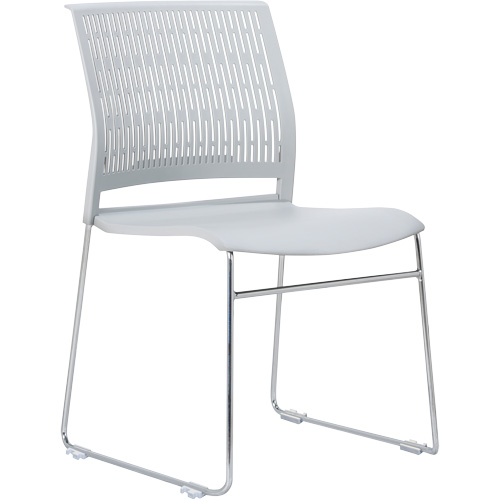 Activ Series Stacking Chairs, Polypropylene, 32-3/8" High, 275 lbs. Capacity, Grey Superchem Industries