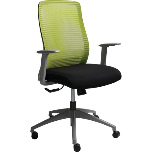 Chaise de bureau ajustable s&eacute;rie Era, Tissu/Mailles, Vert, Capacit&eacute; 275 lb Superchem Industries