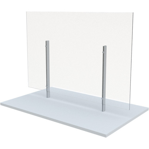 Freestanding Board Mount Sneeze Guard, 36" W x 36" H Superchem Industries