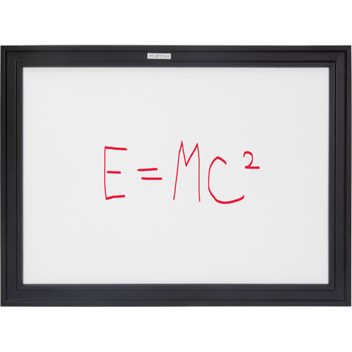 Black MDF Frame Whiteboard, Dry-Erase/Magnetic, 24" W x 18" H Superchem Industries