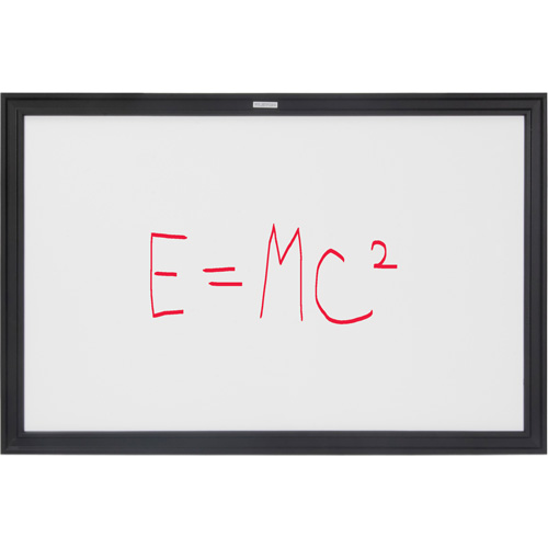 Black MDF Frame Whiteboard, Dry-Erase/Magnetic, 36" W x 24" H Superchem Industries