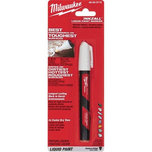 Inkzall Paint Marker, Liquid, White Superchem Industries
