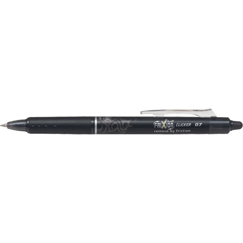Frixion Point Clicker Pen, Black, 0.7 mm, Retractable Superchem Industries